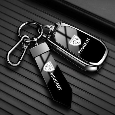 适用标致308汽车钥匙套4008金属408/508L标志3008壳5008包e2008扣
