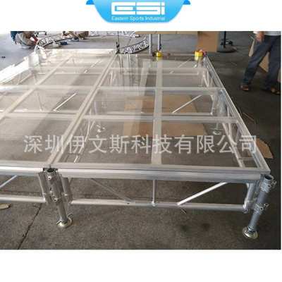 厂家直销玻璃舞台汽车展会展台钢化玻璃舞台铝合金舞台婚庆舞台