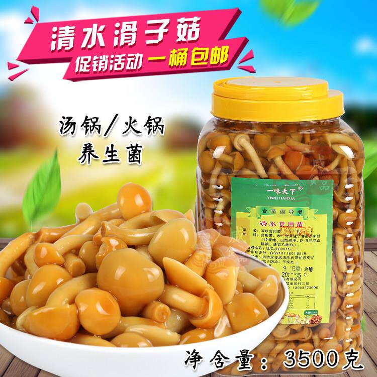 一味天下清水滑子菇3.5kg食用野生菌珍珠菌火锅汤锅山珍菌包邮
