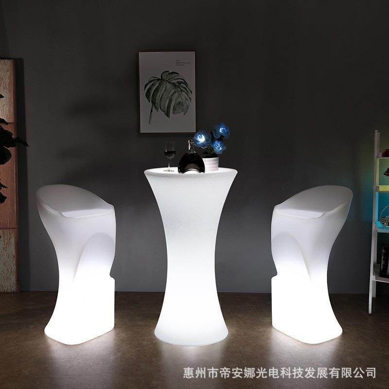 工厂直销 发光家具LED高脚吧凳吧椅遥控七彩清吧椅子酒吧凳子轻奢