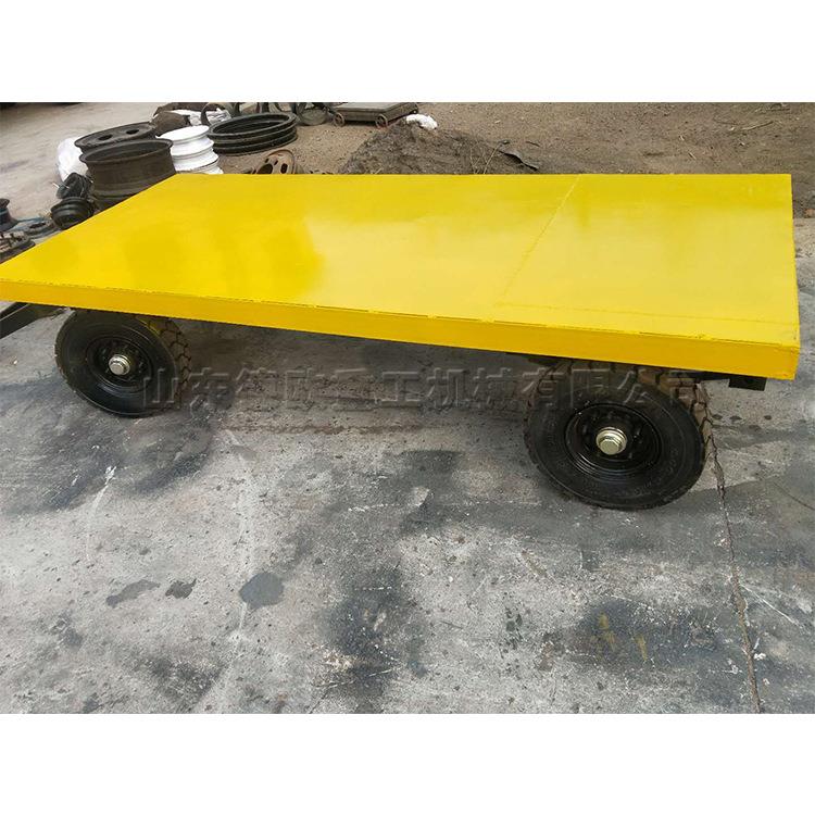 仓库工厂货物装卸拖车 工业平板物流搬运车 农用设备平板托运设备