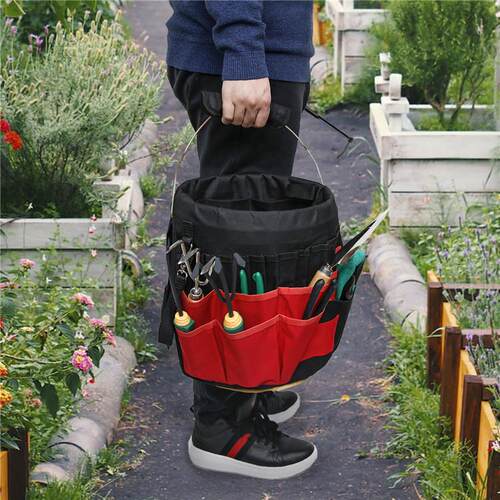园林花园具包便携手提圆筒桶包工大容工装修水电量工维修五1ew536