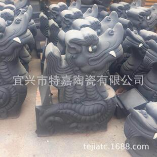 琉璃瓦配件鱼正吻龙正吻卷尾龙屋脊装饰瓦寺庙脊楼顶脊翘角