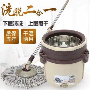 加厚懒人升把降678拖把桶旋拖转拖桶单桶拖把桶脱水桶吸水把家用