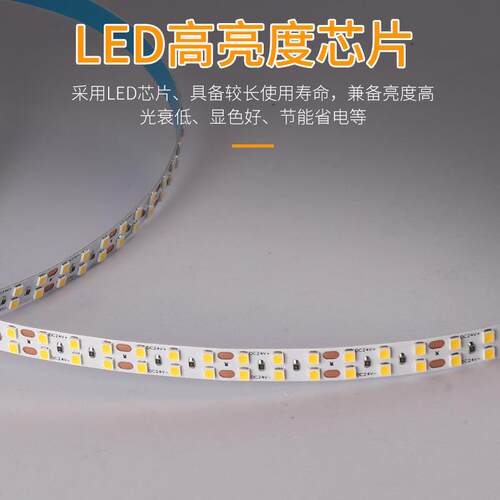 led24V低压灯带双排灯240珠家装自粘吊顶货柜套管防水软灯条商用