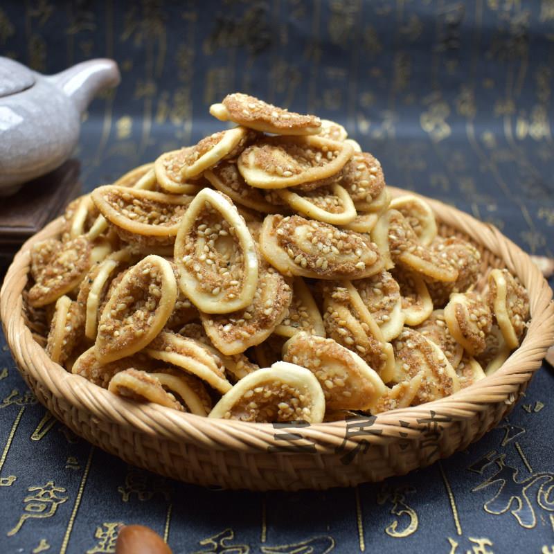 湖北天门特产传统芝麻猫耳酥年货糕点小吃香酥猫耳朵怀旧休闲零食