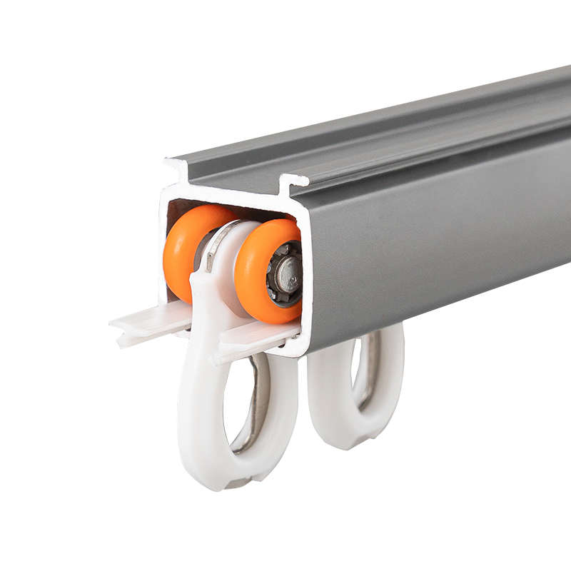 窗帘轨道加厚单轨双轨加厚铝合金静音滑轨顶装侧装阳台客厅直轨