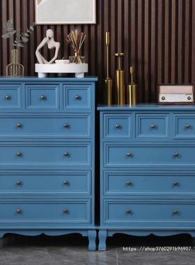 橱五斗柜实木靠柜奢墙抽屉式收纳卧室大GLT柜子储物柜轻五斗带锁