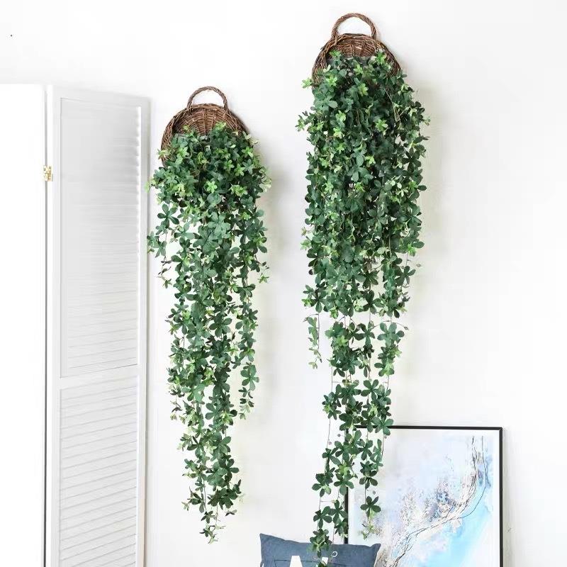 仿真子规叶壁挂装饰绿植垂吊花藤条塑料藤蔓植物吊篮真仿真花图片