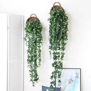 仿真子规叶壁挂装饰绿植垂吊花藤条塑料藤蔓植物吊篮真仿真花