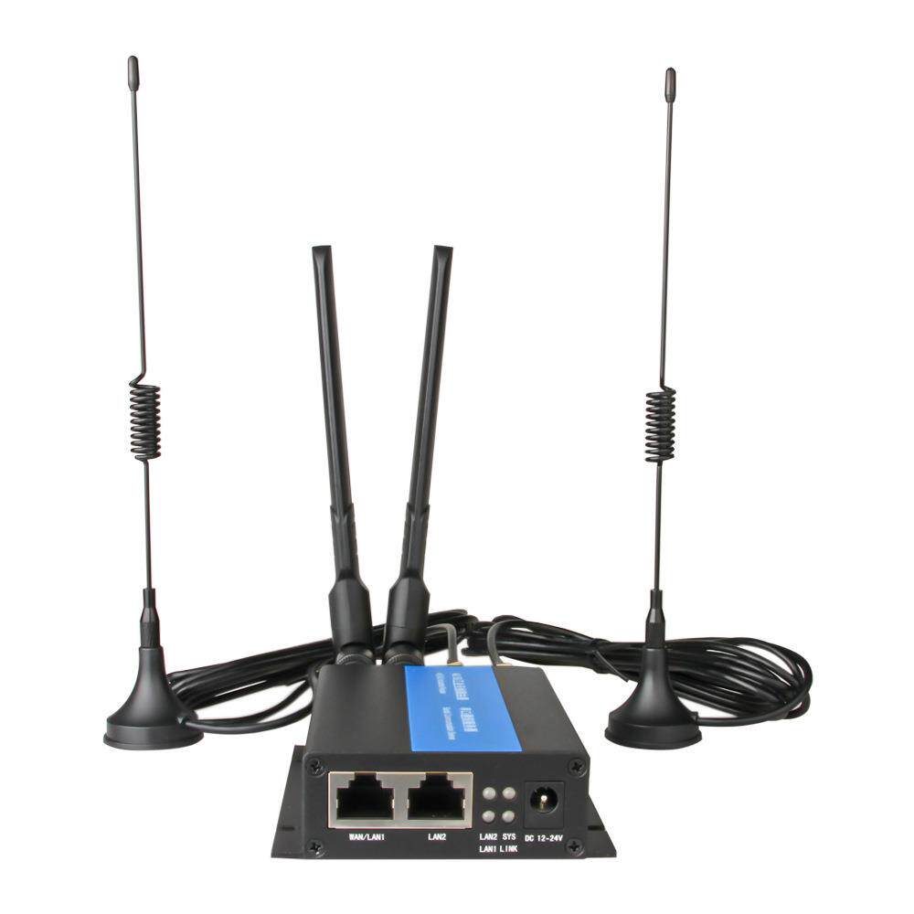 4g工业路由器232/485串口通信插卡式移动全网通百兆双网口