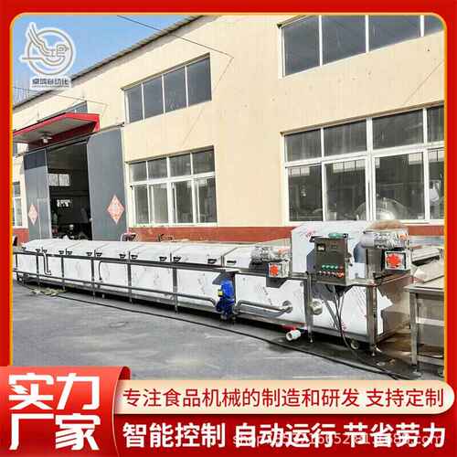 自动控温控时土豆片漂烫机 连续式海带丝漂烫设备 商用辣椒漂烫机