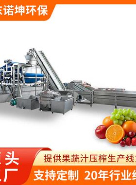 诺坤苹果汁加工设备水果蔬菜清洗破碎榨汁机器果蔬汁生产设备