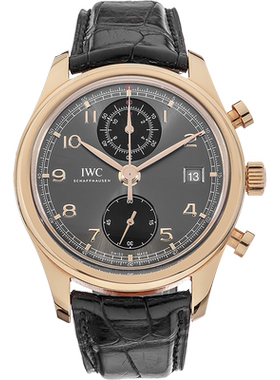 [9.8新]万国葡萄牙系列18K玫瑰金自动机械计时男表IW390405