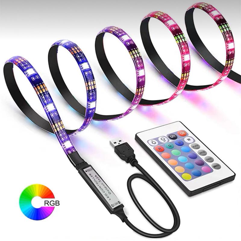 灯带套装电视背景氛围5050RGB-5v-30灯滴胶防水24键USB控制