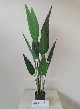 仿真热带植物望鹤兰人造大型塑料树旅人蕉室内花艺摆放枯树美人蕉