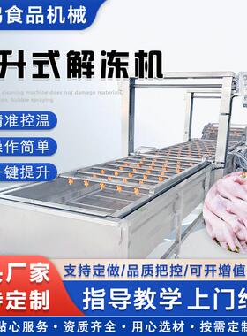 供应冻鱼清洗解冻流水线 海鲜鲍鱼化冻设备 全自动牛肉常温解冻机