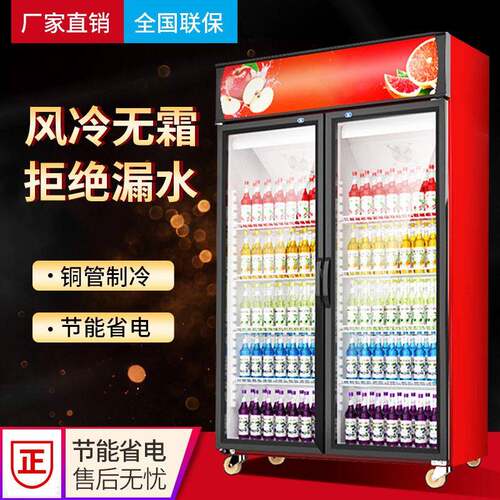 冰立方便利店用啤酒饮料立式冷柜商用超市冷藏冰柜鲜花冷藏展示柜