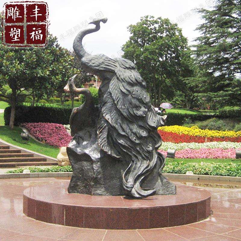 大型铸铜动物孔雀雕塑 公园景区装饰铜雕户外摆件 铜孔雀开屏雕塑