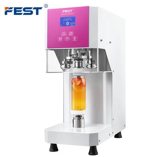 FEST易拉封口机奶茶全自动商用塑料饮料封机封盖饮品封杯机
