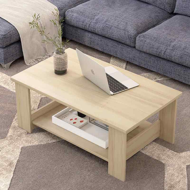 现代客厅边几家具储物简易茶几时尚双层木质小茶几长方形桌子包邮