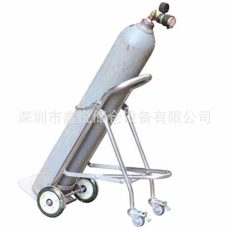 304不锈钢气瓶搬运车/带铁链钢瓶车/气瓶手推车/ TY120B