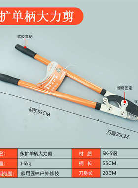大力剪剪草枝园林坪大力园艺剪粗剪刀剪果树用剪高枝园林剪篱笆