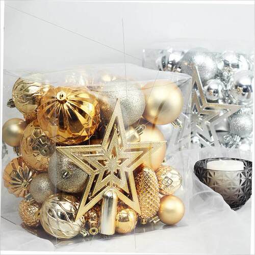Christmas 45pcs Tree Top Star Christmas Ball gift pack