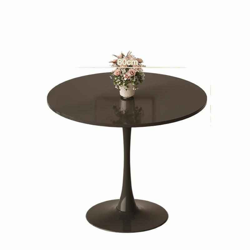 餐桌白色小圆形桌子郁金香阳台休闲奶茶咖啡桌店洽谈桌椅组合小型