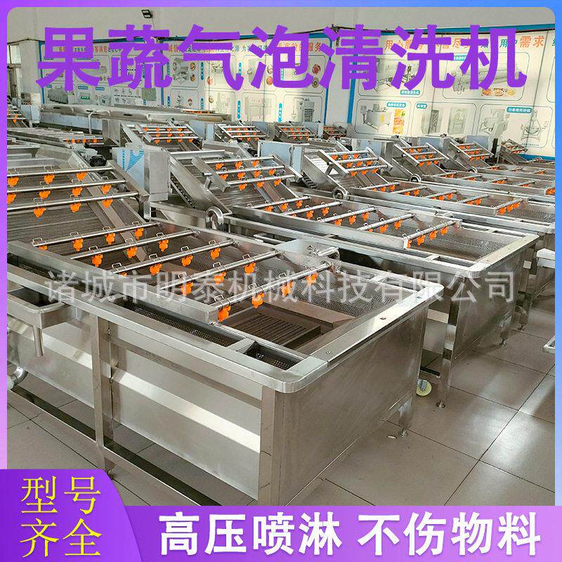 南瓜加工鼓泡洗菜机肉块鸡腿白条鸡清洗机苹果柑橘果蔬气泡清洗