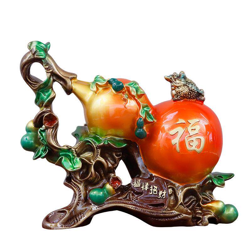新款中式福禄吉祥葫芦摆件办公室客厅酒柜家居装饰品摆件乔迁礼品