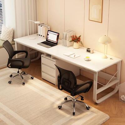 长条桌子双人电脑桌台用UWR式家桌简易办公桌习简约现代卧室学书