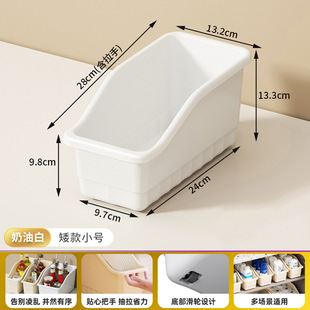 桌面厨房台面收纳筐橱柜里面收纳盒零食衣橱盒子塑料储物床头简约