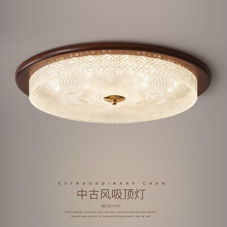 中古风吸顶灯966美式复古卧灯室法式新室款创意护眼主卧书房卧灯图片