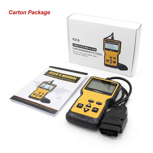 V310 OBD2 Code Reader汽车故障读码卡/诊断仪支持多语言厂价直销
