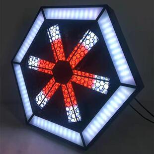 舞台复古LED风扇灯RGB全彩酒吧清吧背景灯像素效果灯旋转点控灯光