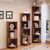 全实木转角柜客厅三角区置物架角柜书房书架小户型卧室墙角三角柜