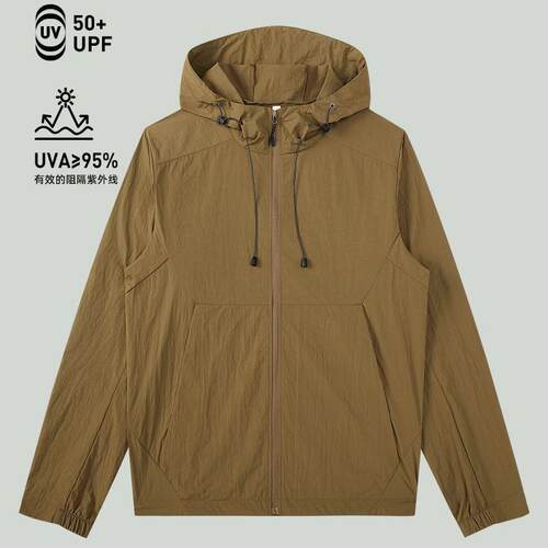 跨境男女梭织防晒衣女防晒服男户外运动连帽骑行服风衣UPF50+上衣
