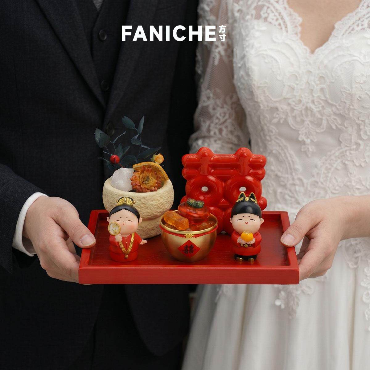 FANICHE喜结良缘婚礼现场桌面布置装饰品摆件套组送闺蜜订婚礼物