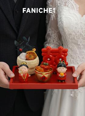 FANICHE喜结良缘婚礼现场桌面布置装饰品摆件套组送闺蜜订婚礼物