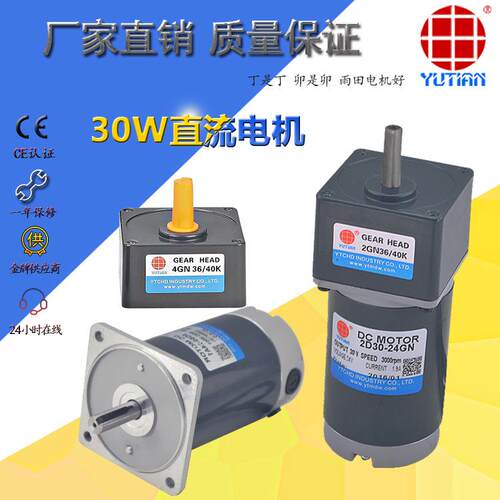 供应炒菜机专用双向30W电机24V低电压减速电机2D30-24GN-30S
