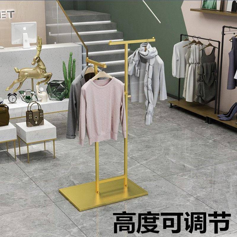轻奢个性男女服装店中岛展示架可调节高低正面挂架落地升降衣服架