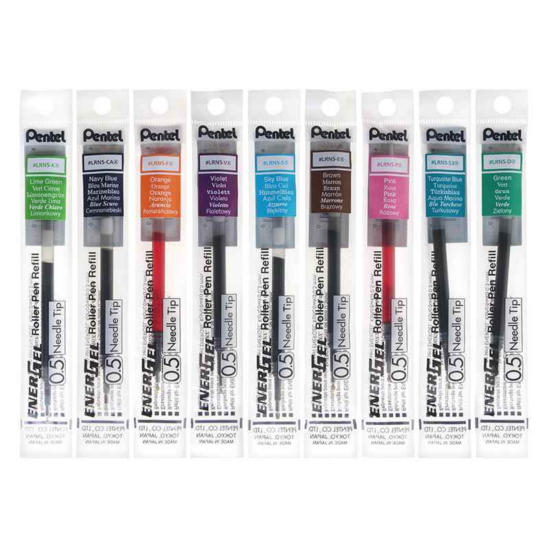 日本派通(Pentel)LRN5中性笔芯 0.5mm 黑色速干替芯中性笔替芯