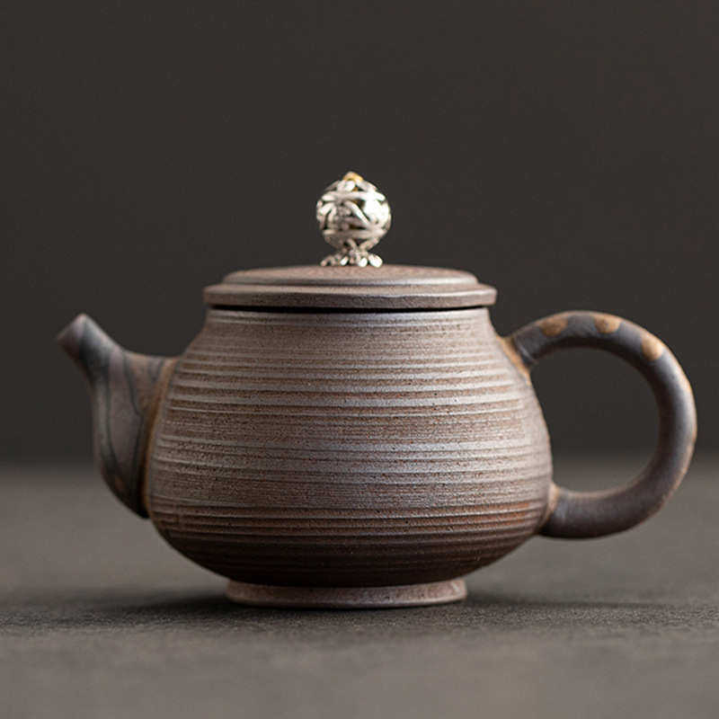 石纹正把壶 手工复古日式粗陶小茶壶鎏金铁釉单壶普洱急需泡茶器,餐饮具,茶壶,淘宝优惠券,粉丝福利购,淘宝优惠卷