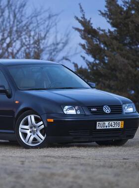 02-06宝来改装大灯 卤素灯 大灯改装总成 MK4超酷熏黑大灯