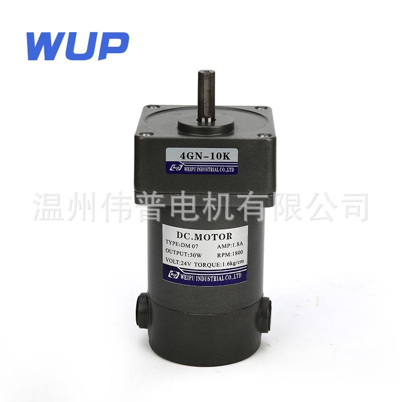 伟普微型直流减速电机24V30W120W永磁齿轮直流有刷电机