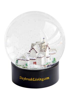 水晶球树脂雪花球摆件120mm雪球楼盘房地产纪念品水晶树脂雪花球