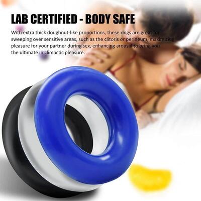 Soft Stretchy Cock Donut Rings Waterproof Silicone Ring Band