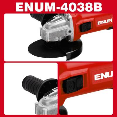 电动角磨机专业工具 4038B 高性能 红色短柄