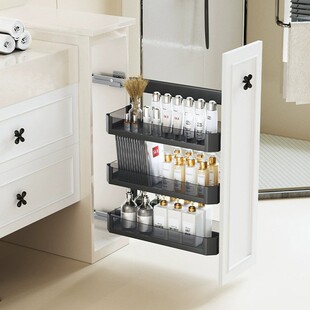 浅拉篮350深150窄柜200浴室柜侧拉拦250高柜零食拉蓝餐柜抽屉式